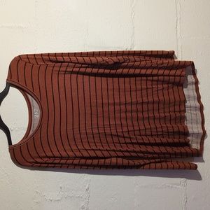 24/7 by Maurices, Brown and Black Striped Long Sleeve